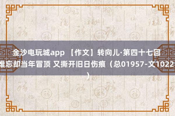 金沙電玩城app 【作文】轉(zhuǎn)向兒·第四十七回 難忘卻當年冒頂 又撕開舊日傷痕(總01957-文1022)