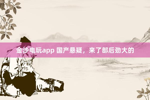 金沙電玩app 國產(chǎn)懸疑,來了部后勁大的