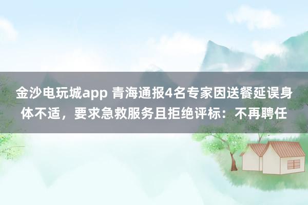 金沙電玩城app 青海通報(bào)4名專家因送餐延誤身體不適,要求急救服務(wù)且拒絕評標(biāo):不再聘任