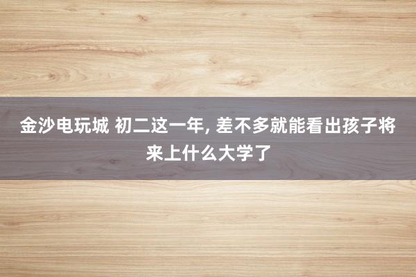 金沙電玩城 初二這一年, 差不多就能看出孩子將來(lái)上什么大學(xué)了